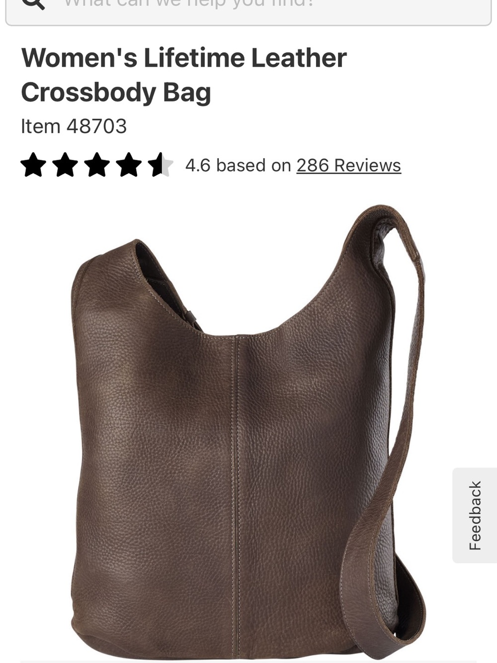 Duluth Trading Co Everyday Leather Hobo Shoulder Bag in Dark Brown